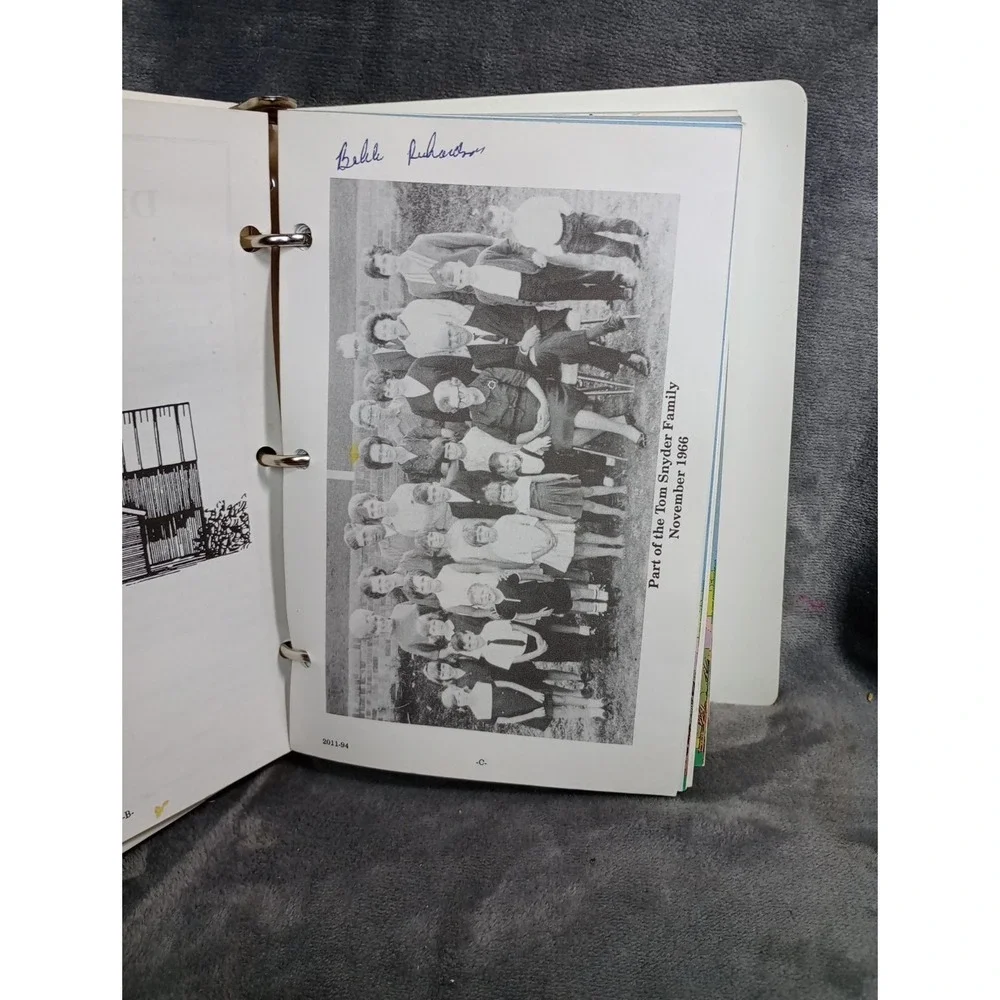 Favorite Recipes of The Tom Snyder Family Cookbook, Snyder Farm Trinity, NC 1994